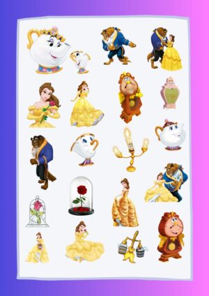 tattoo temporales de la bella y la bestia