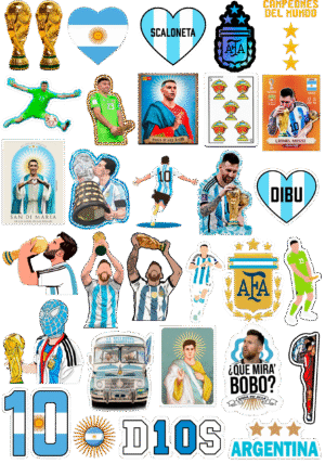 Tatuajes temporales de la seleccion argentina de futbol