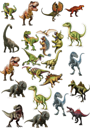 Dinosaurios A4( 21x29cm)